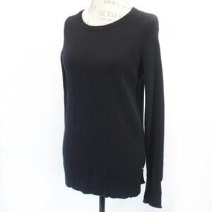 Halogen 100% Cashmere Black Pullover Sweater Soft Cozy Minimalist Medium